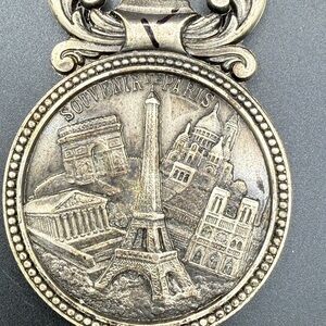 Vintage Souvenir de Paris Silver Tone Medallion